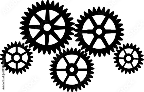 Interlocking Gears Vector Graphics 