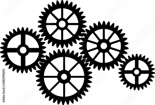 Interlocking Gears Vector Graphics 