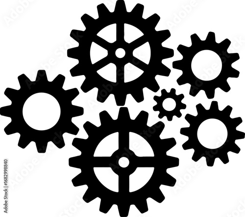 Interlocking Gears Vector Graphics 