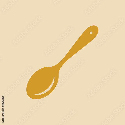 Illustration of a spoon, a versatile utensil for eating, serving, and stirring, perfect for any meal or occasion in the kitchen or dining room