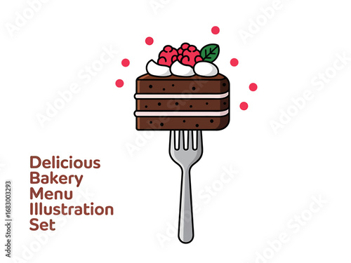 Minimalist chocolate bar illustration in rgb colors