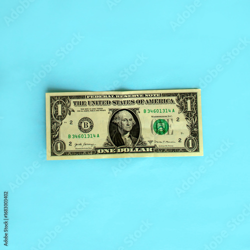 Dollar on a blue background.