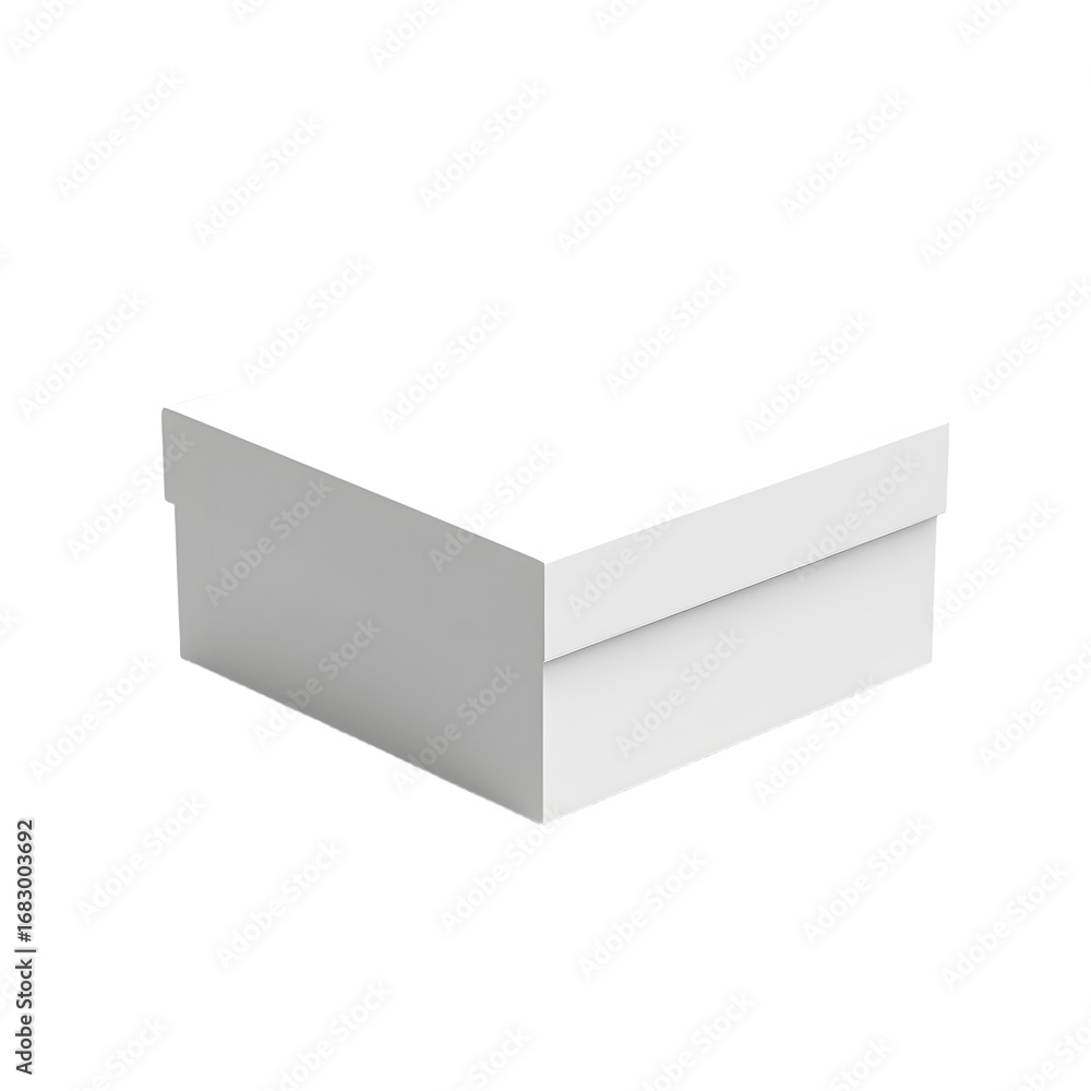 Fototapeta premium Versatile Empty White Box for Packaging, Shipping, and Storage Solutions