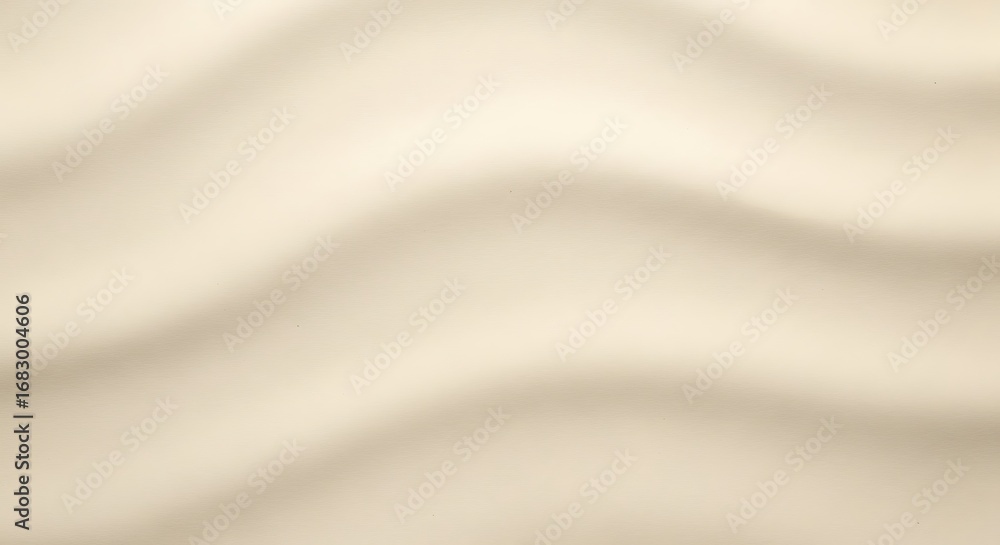 Naklejka premium Soft beige fabric with gentle draping and subtle shadows