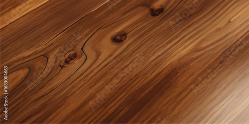 Polished glossy wooden surface with radiant golden brown glow and cozy natural grain texture background  
