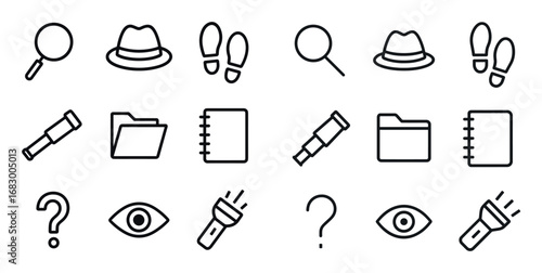 Crime Investigation Icons