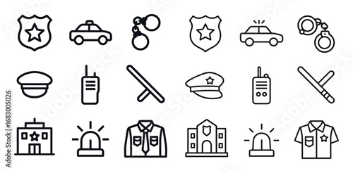 Minimalist Police Icons