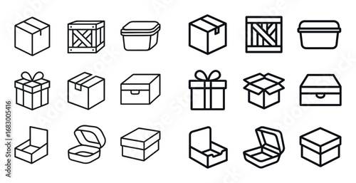 Minimalist Packaging Icons