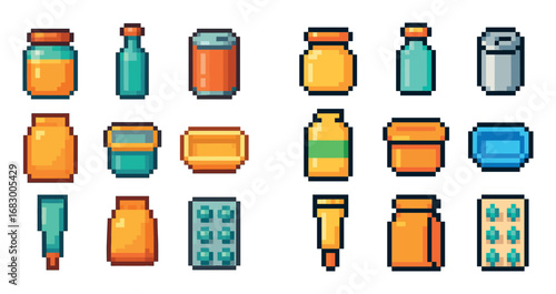 Pixel Packaging Icons