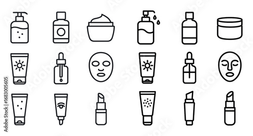 Minimalist Skincare Icons