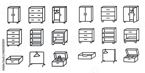 Bedroom Storage Icons