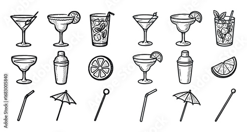 Cocktail Icon Grid