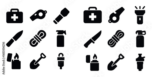 Camping Safety Icons