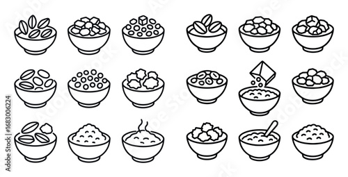 3D Breakfast Icon Grid