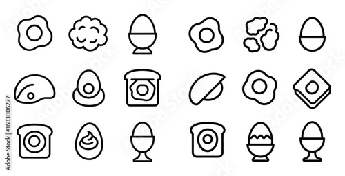 Egg Breakfast Icons
