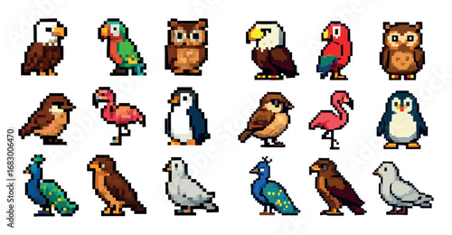 Pixel Bird Icons