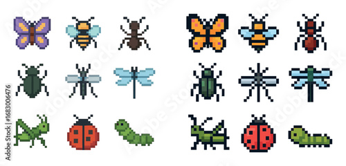 Pixel Art Insects