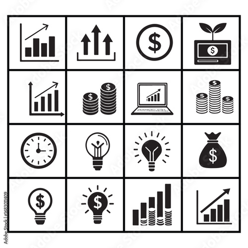 Business Growth & Finance Icons