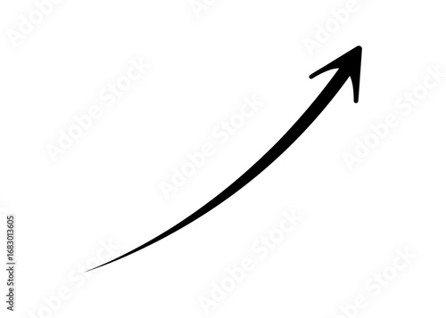 black curved graph with arrow png file