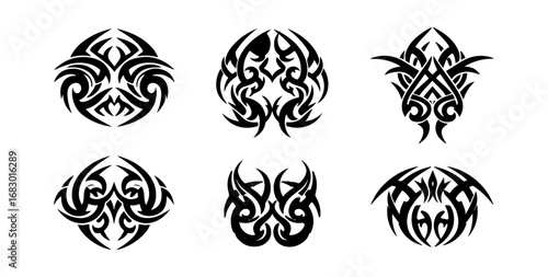 Abstract grayscale shapes background