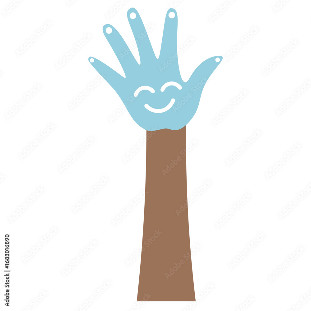 Obraz premium Colorful Painted Children Hands Vector – Creative Kids Art and Craft Illustration Pack