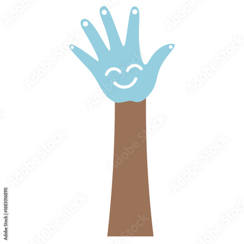 Colorful Painted Children Hands Vector – Creative Kids Art and Craft Illustration Pack