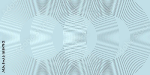 Modern abstract background. Glossy white gradient circle lines. Minimal geometric pattern. Simple graphic elements. Futuristic concept. Suitable for cover, poster, banner, brochure, eps10.