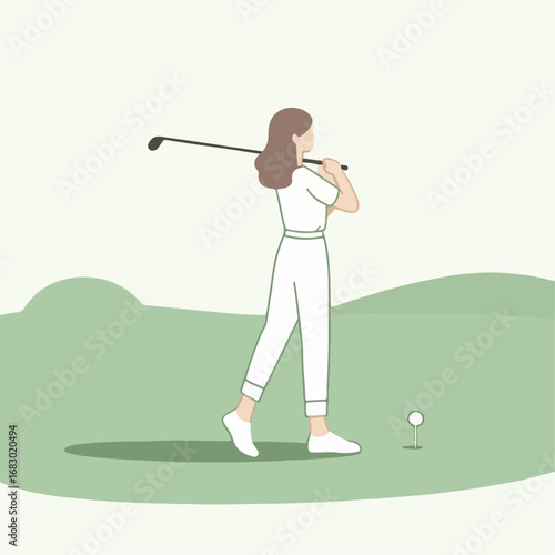 golfer hitting golf ball