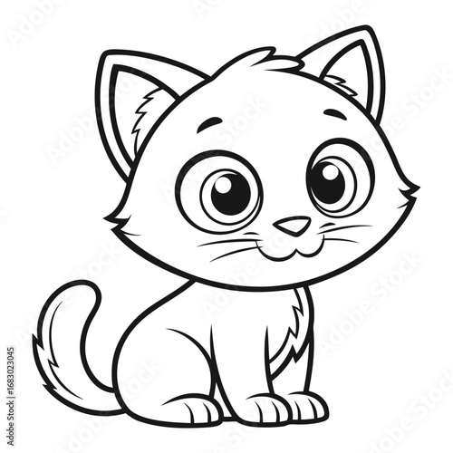 Cute Kitten Coloring Page 2026: Perfect for Kids