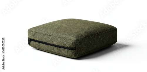 Olive green square floor cushion