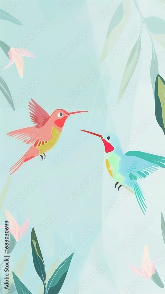 Fototapeta premium Hummingbirds animal flying creativity.