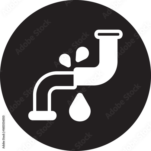 water leak glyph icon