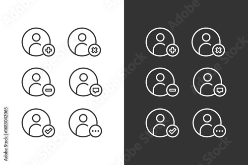User profile vector icon set