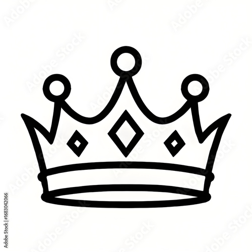 A crown silhouette vector style illustration