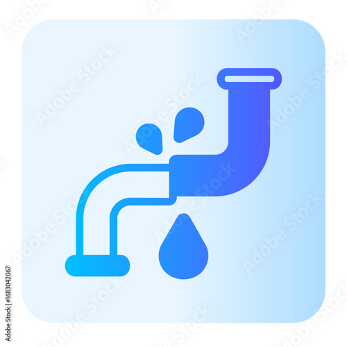 water leak gradient icon