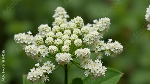Wallpaper Mural Spiraea - inflorescences with small white flowers of an ornamental shrub in the garden. Torontodigital.ca