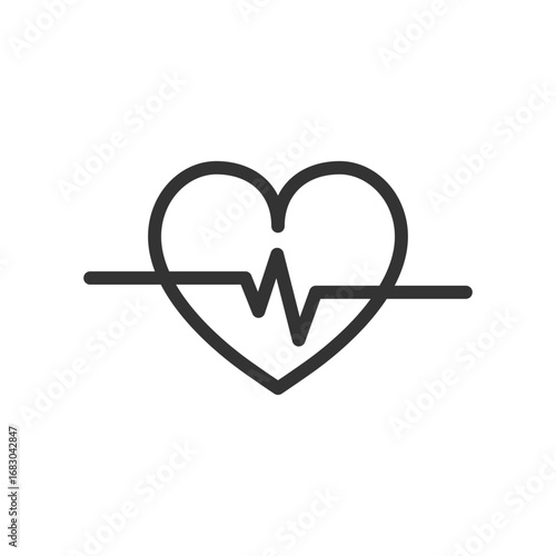 Blood pressure heartbeat vector icon