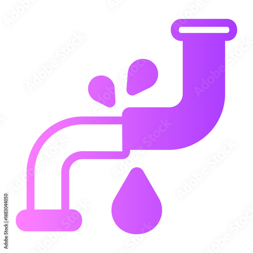 water leak gradient icon