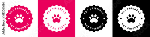 Pet friendly round vector seals collection