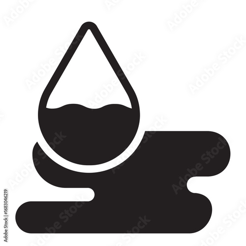 puddle glyph icon