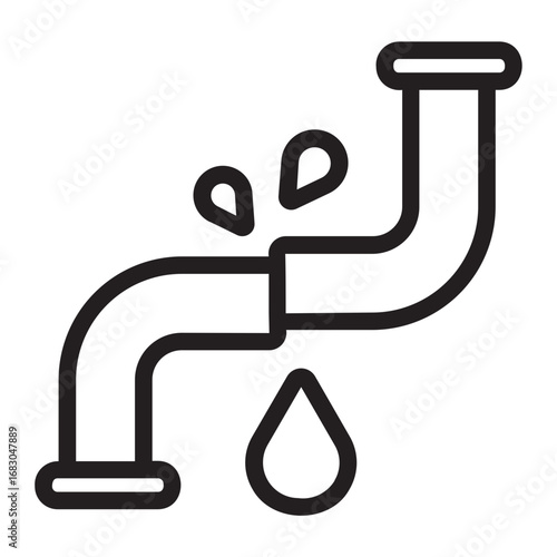 water leak line icon