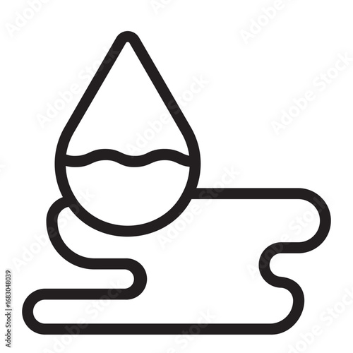 puddle line icon