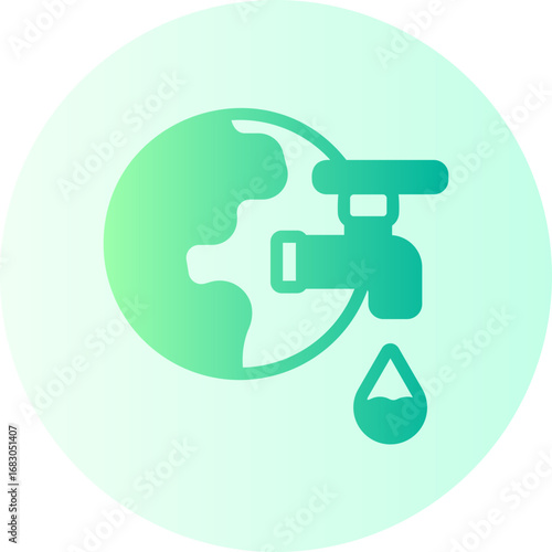 water crisis gradient icon