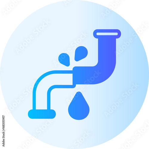water leak gradient icon