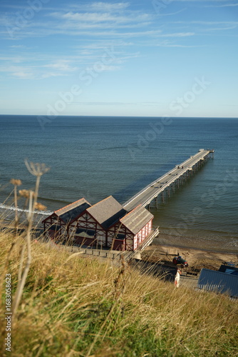 A seaside pier overlooking the sea