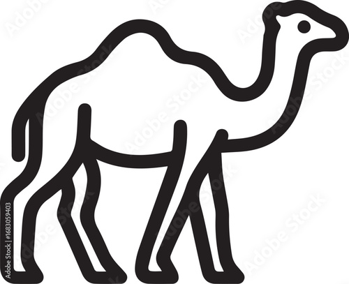 Vector art of camel icon