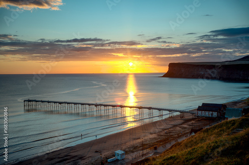Summer sunrise over a beautiful beach