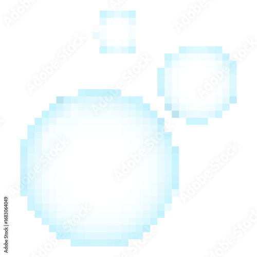 ドット絵 シャボン玉・バブル・泡など シンプルアイコン〜Pixel art soap bubbles, bubbles, and other simple icons〜