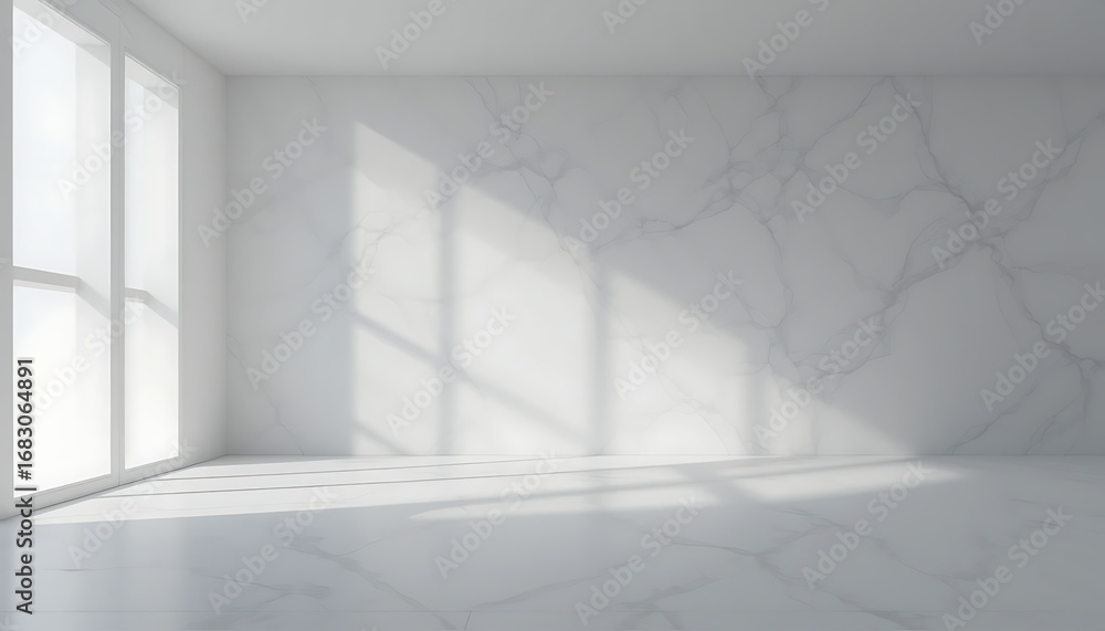Obraz premium empty white room with window, 4K and HD image