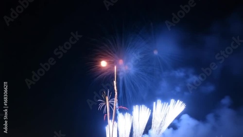 Wallpaper Mural Beautiful fireworks, festive night Torontodigital.ca
